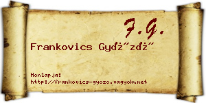 Frankovics Győző névjegykártya