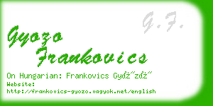 gyozo frankovics business card